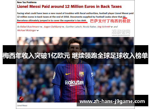 梅西年收入突破1亿欧元 继续领跑全球足球收入榜单